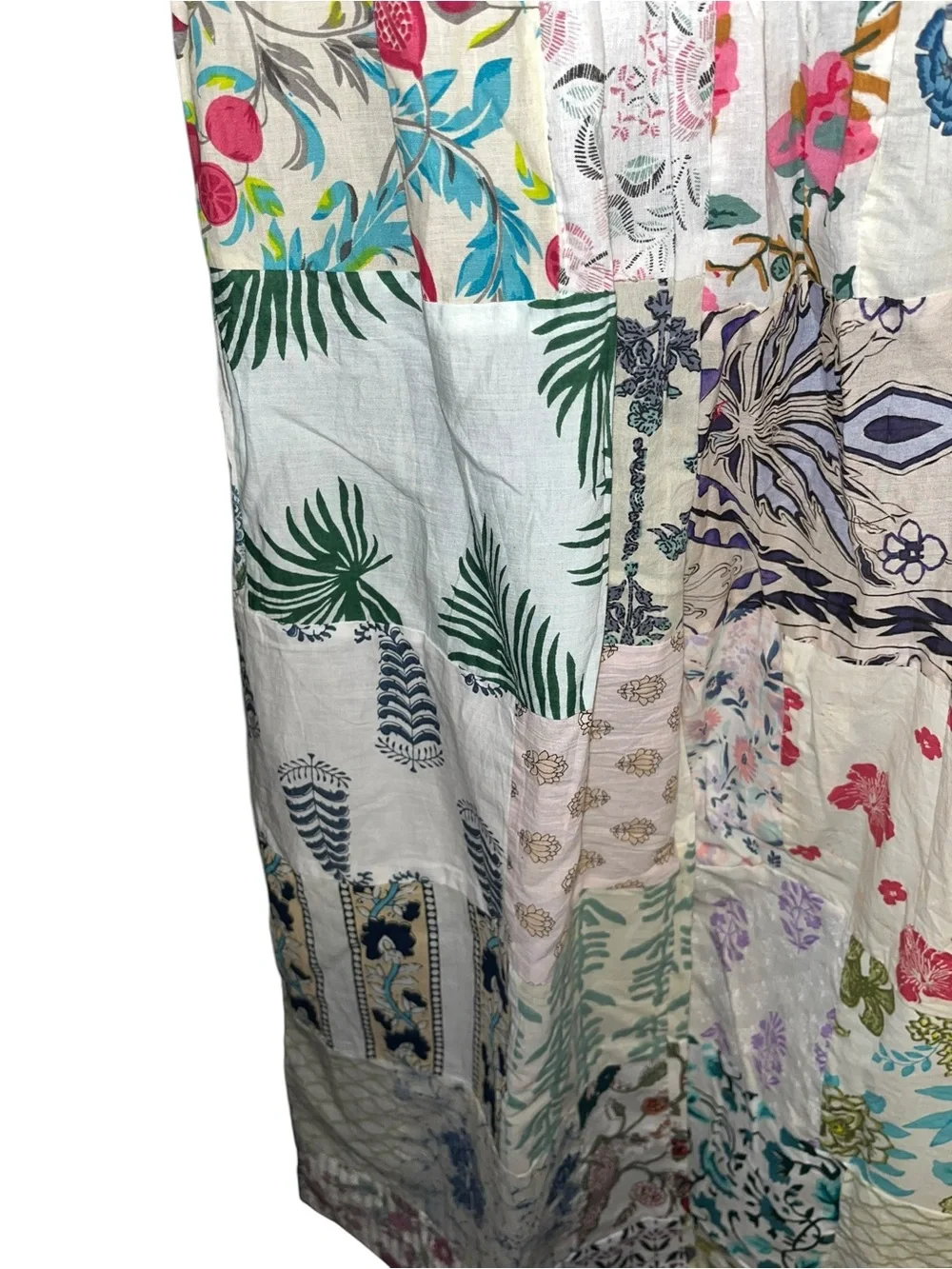 POL OS Patchwork Floral Wide-Leg Cotton Pants - Picture 7 of 7